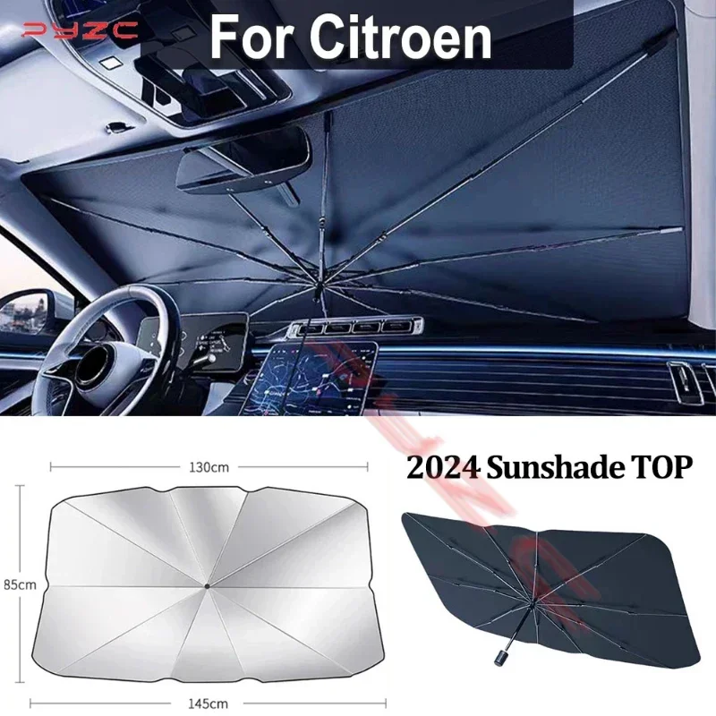 Guarda-sol para-brisa de carro tipo guarda-chuva para Citroën C1 C3 C4 Berlingo C-zero C-Crosser Lacoste C4-Cactus