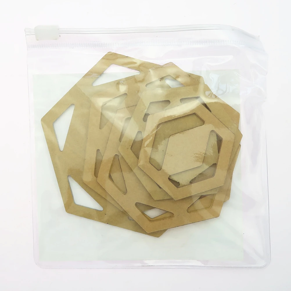 

5pcs Drawing Templates Hexagon Quilting Tools Sewing Patchwork Templates Slotted Die Plates Craft Accessories