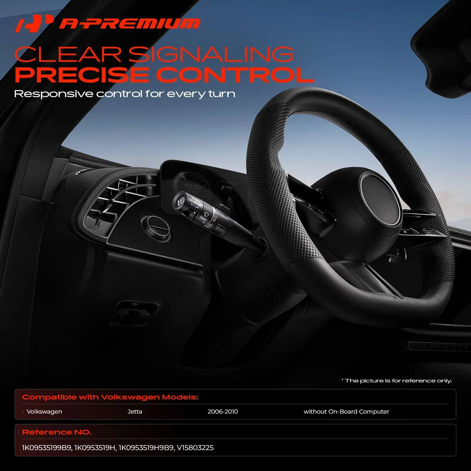 A-Premium Wiper /Washer Switch with wipe-wash function for Volkswagen Jetta 2006-2010