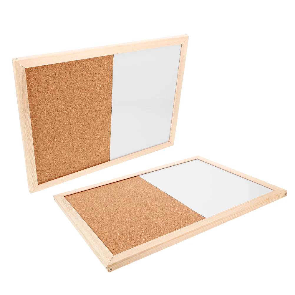 

2 Pcs White Board Cork Corkboard School Planning Mini Dry Erase Bulletin Boards