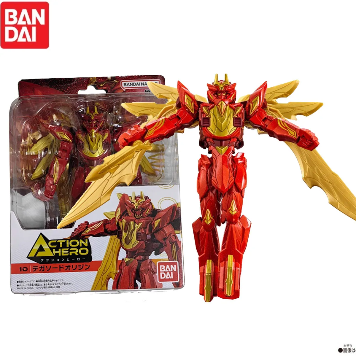 

TEGASWORD Bandai Original DX No.1 SENTAI GOZYUGER Joints Movable Model Anime Action Figures Toys for Kids Gifts