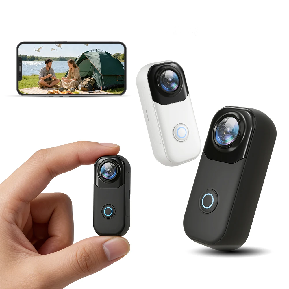 

Action Cam 4K Electronic Image Stabilization 2.4G WiFi 30M Waterproof With Case Sport Camera Black White MZ01