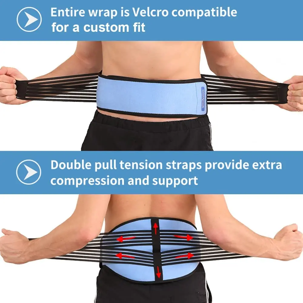 Lower Back Brace Support Ice Wrap For Injuries Hot Cold Compress Therapy Ice Pack For Back Waist Pain Relief Lower Lumbar