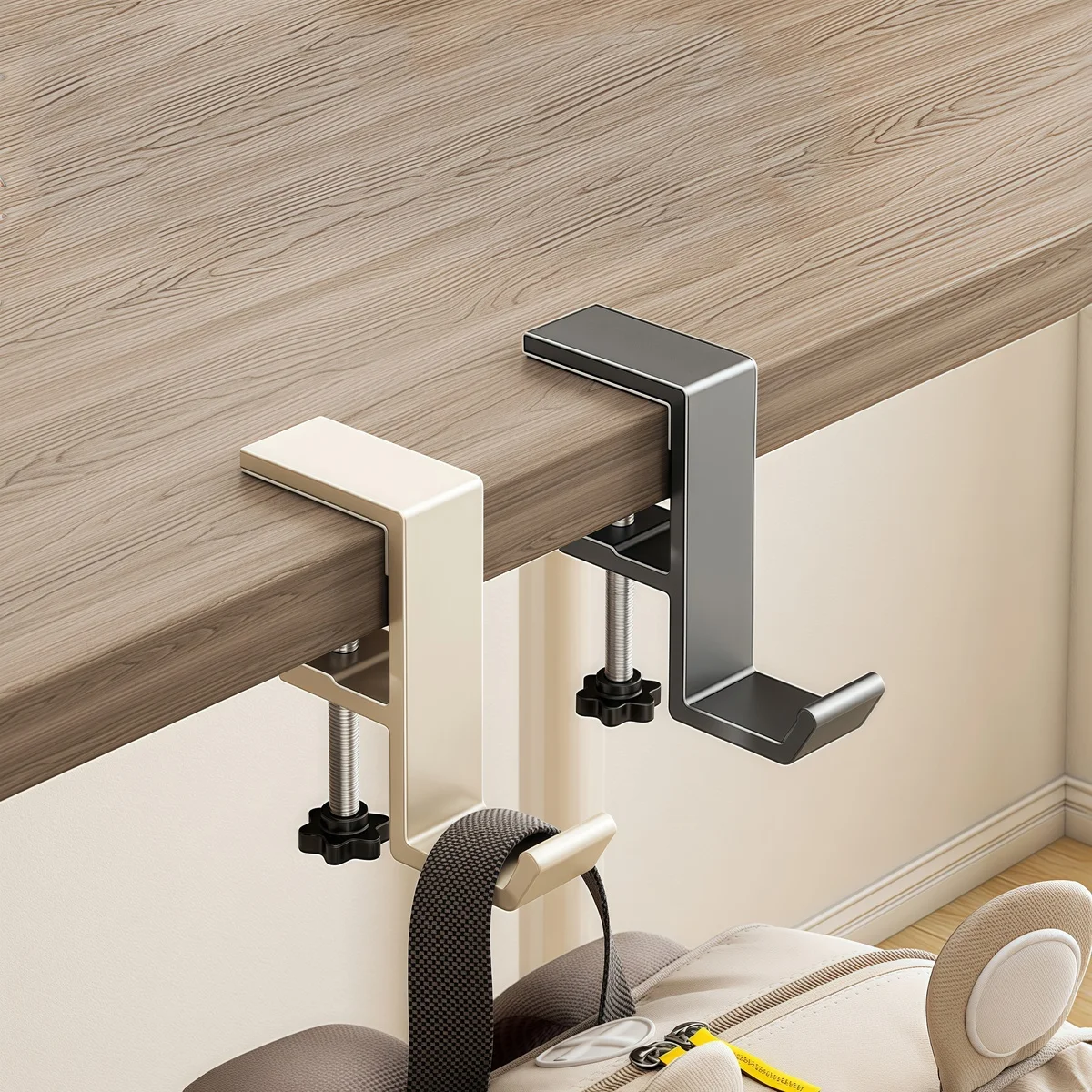 

Portable Headset Hanger Punch-free Table Side Hook Wall Hanging Racks Multi-functional Holder for Gaming Headphone Organizer