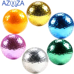 1Pcs Dia 42.7mm Metallic Plated  Colored Golf Balls Fancy Match Opening Goal Best Gift Durable Construction For Sporting Events