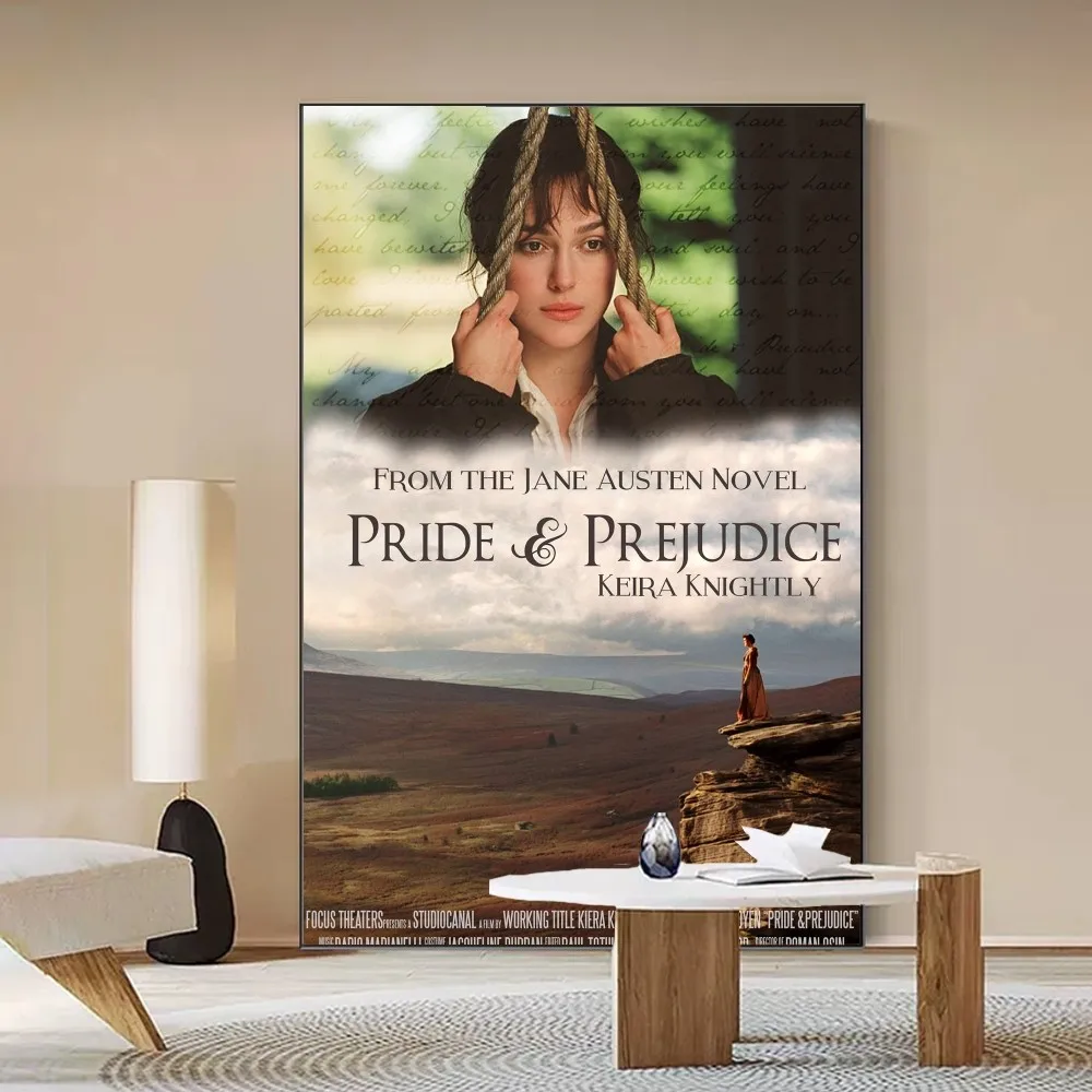 Pride & Prejudice Retro  Poster Self-adhesive Art Poster Retro Kraft Paper Sticker DIY Room Bar Cafe Vintage Decorative Painting