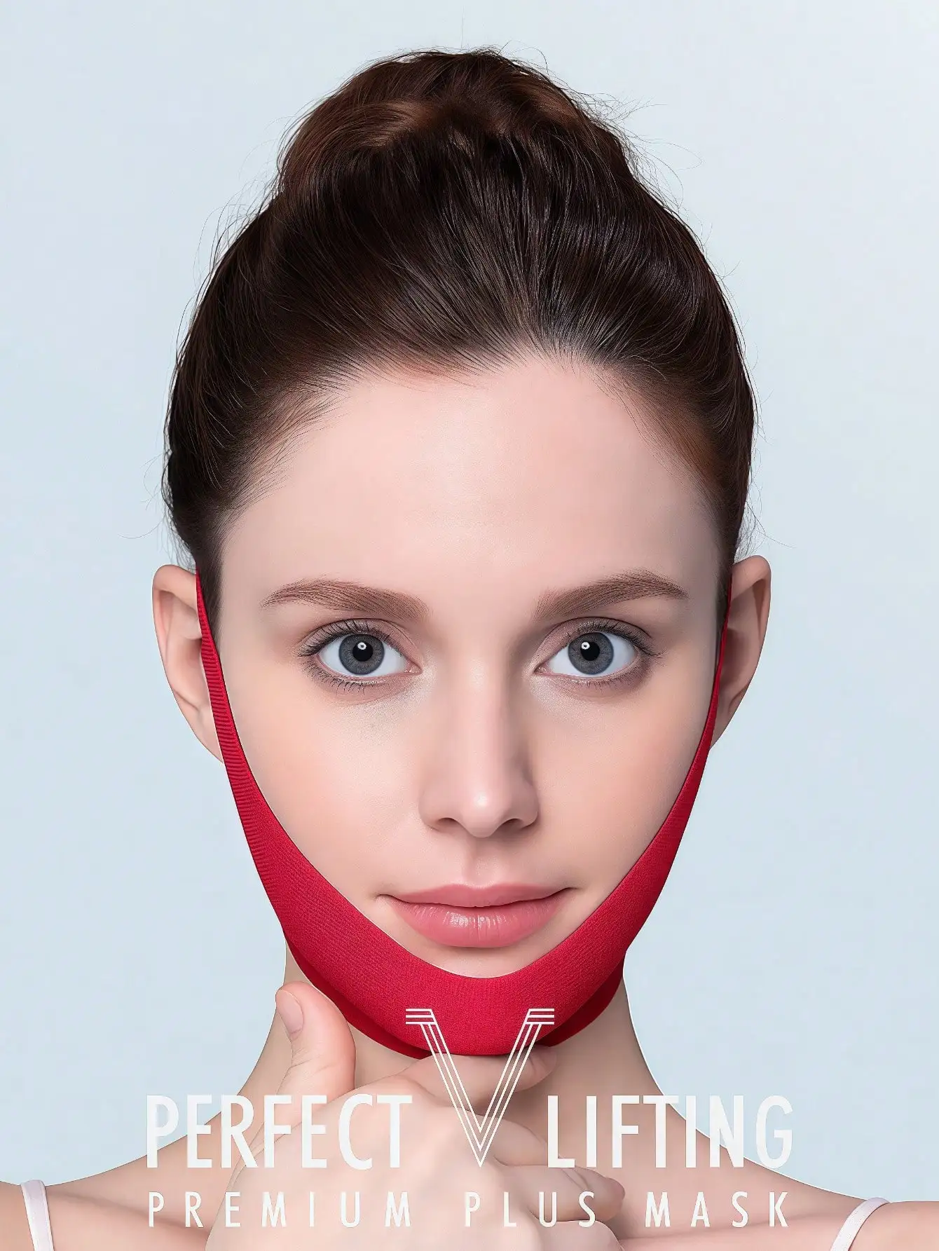 1/3/5pcs V-Shaped Face Mask Chin Lifting Patch Ear Hook Face Mask, Double V Ear Hook V-Line Face Mask, V-Line Lifting Face Mask - view 4
