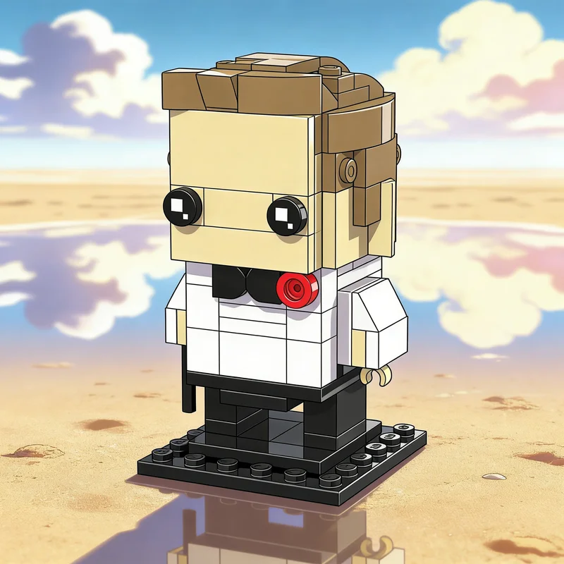 

120pcs MOC James Bond Spectre White Suit Brickheadz Model Building Blocks Creative Display Gift Collectible Decor Kids Premium