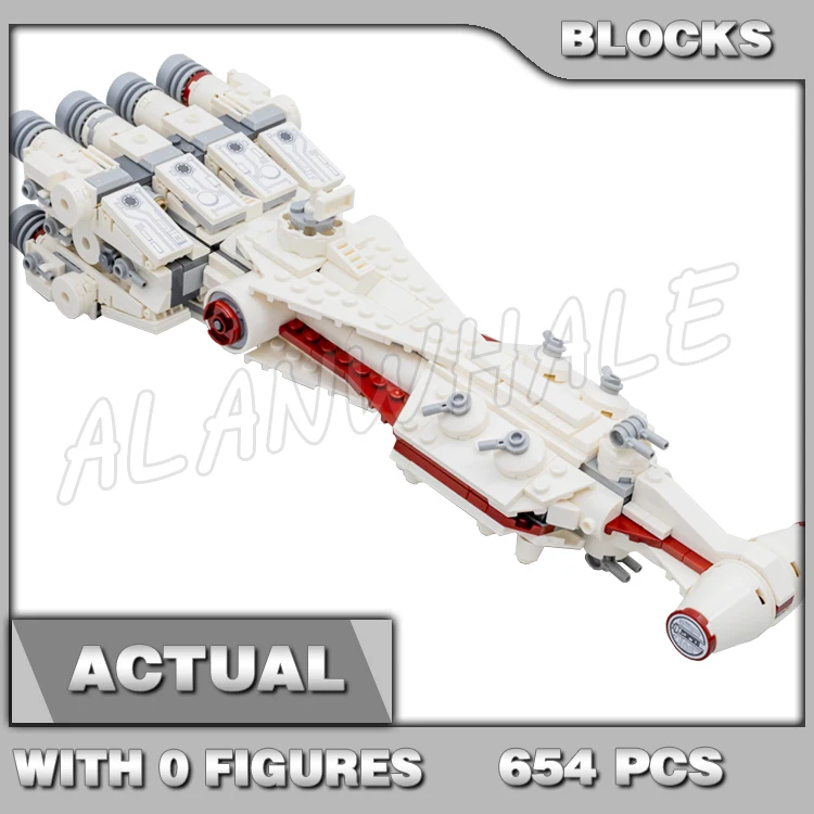 

654pcs Star Plan 25th Anniversary Tantive IV Starship 11 Engines Turbolasers 11607 Building Blocks Toy Compatible With Model