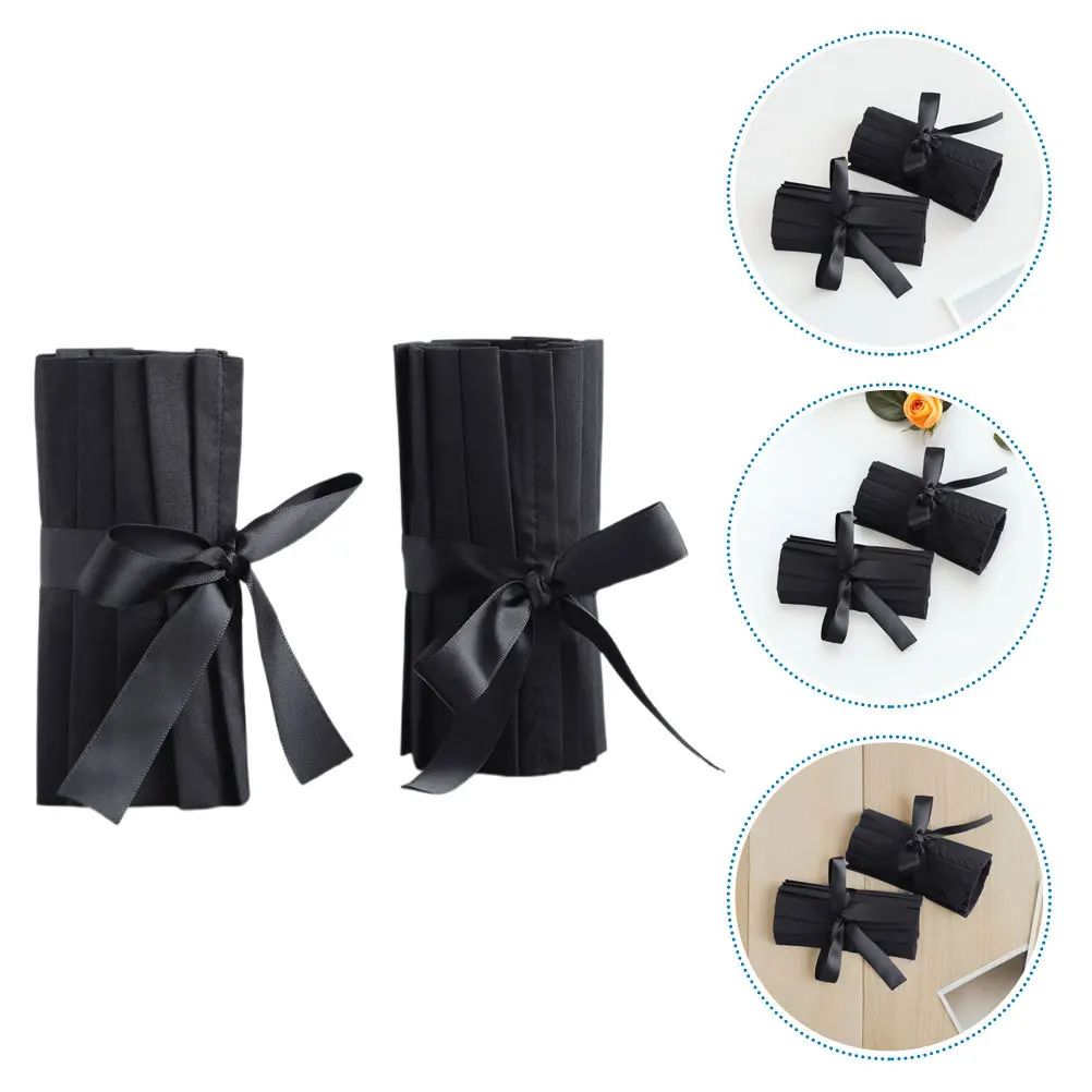 

1Pair Fake Shirt Cuff Decorative Pleated Bow Sleeves for Women Sweaters Blouse Detachable Stylish Fake Clothes Cuff Wristwear