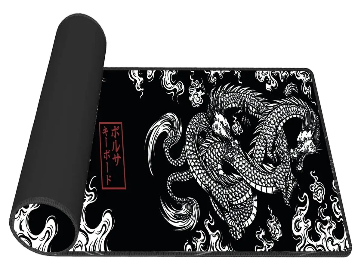 

Chinese Dragon Gaming Mousepads XXL Large Office Gaming Mouse Pad Locking Edge Mause Mat Gamer Keyboards Rubber Desk Mat