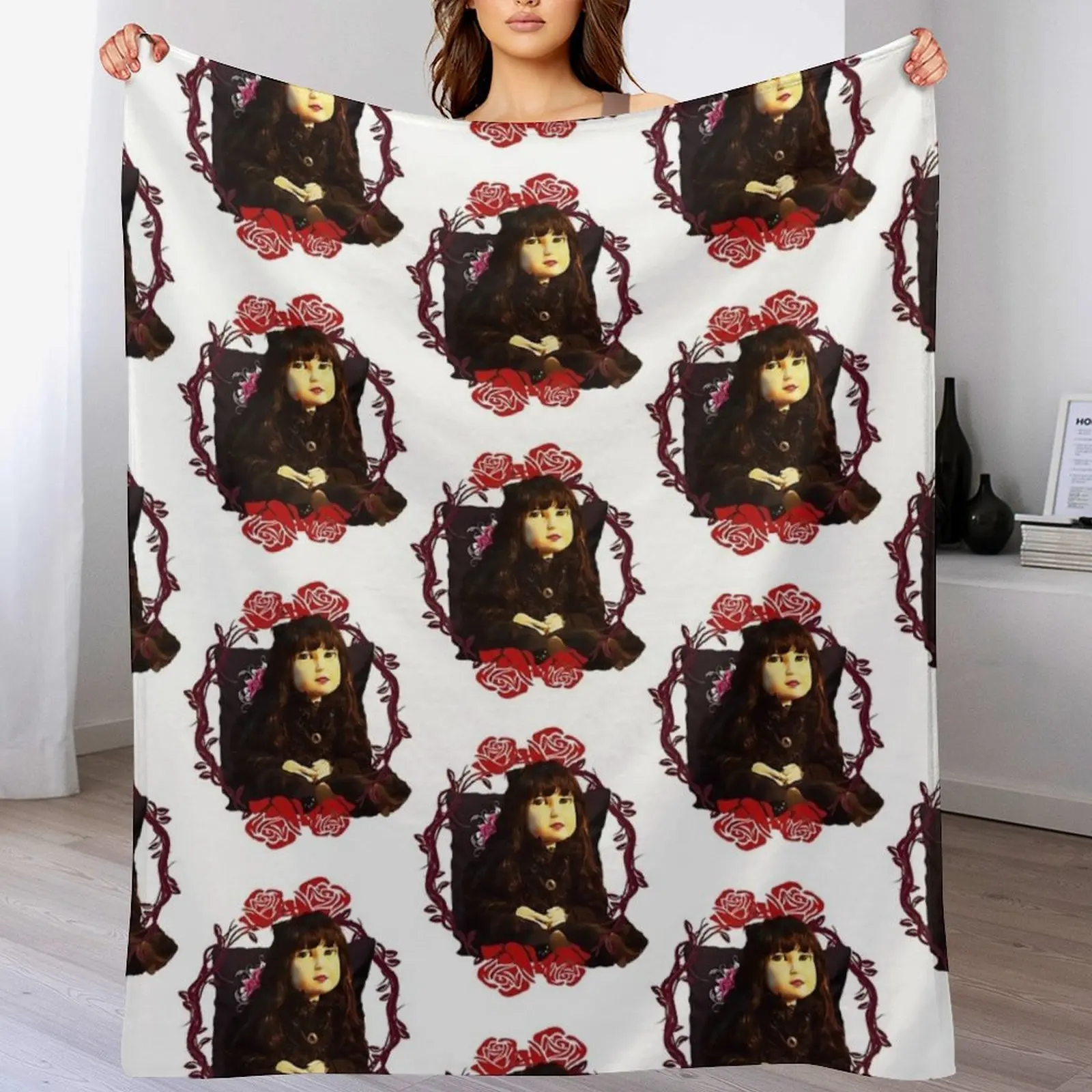 

Nadja rose Throw Blanket Designers Quilt Thin Warm Blankets