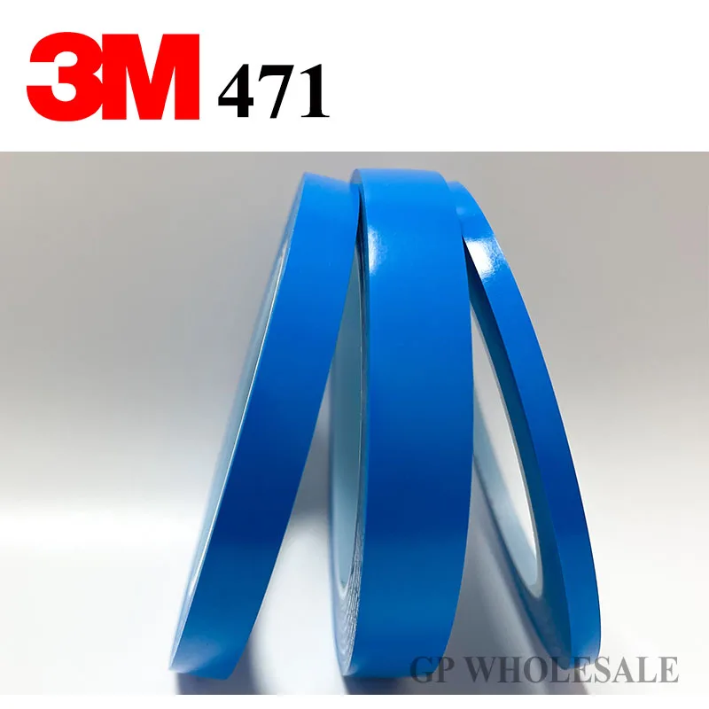 4 ~ 5 ~ 15 ~ 20 مم اختيار واسع 3M 471 شريط فينيل قوي للشاحنة والمركبة والدراجات النارية وقناع طباعة لوحة السيارات منحنى الأرضية، أزرق #2