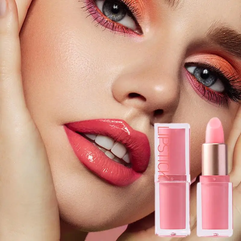 Lápiz labial hidratante para mujer, maquillaje impermeable que cambia de Color, lápiz labial de alto pigmento con extractos naturales, cambio de temperatura