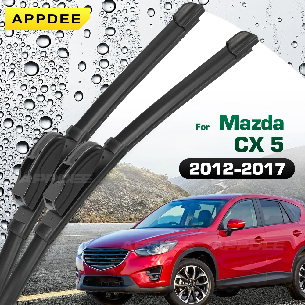 

Комплект силиконовых и резиновых щеток переднего стеклоочистителя для Mazda CX-5 CX5 KE 2012-2017, щетка для лобового стекла 24 "+ 18"