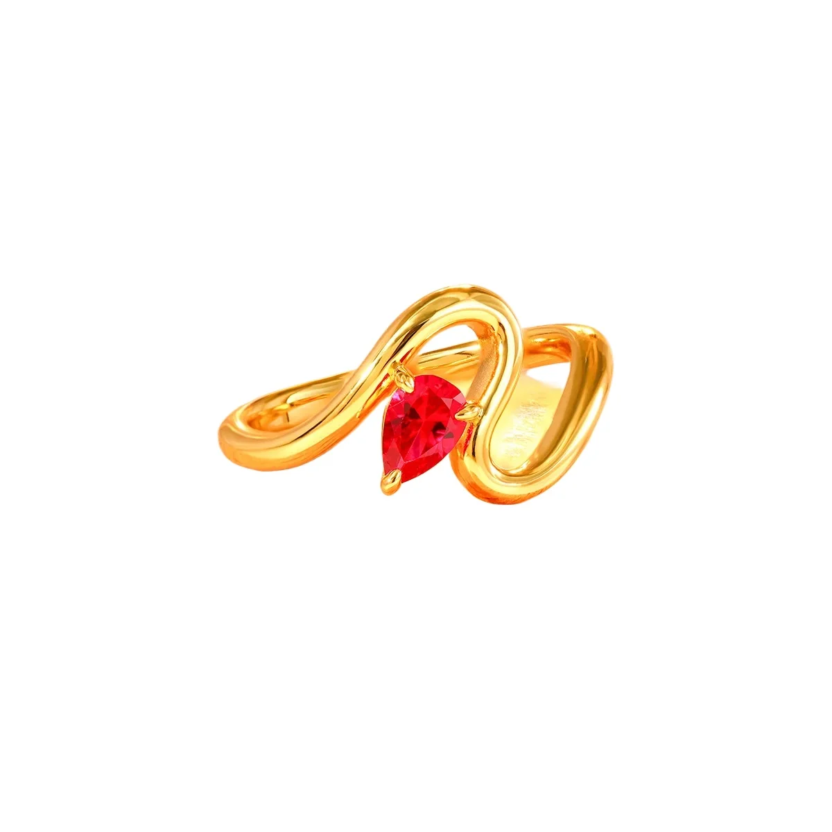 Lab Grown Pigeon Blood Ruby Gemstone 4*6mm Pear Cut Ring 925 Sterling Silver Luxury Engagement Daily Fine Jewelry Gift For Women