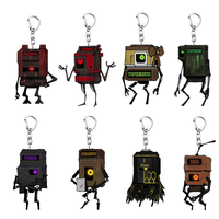 Lobotomy Corporation Game Acrylic Keychain Figures Angela Tiphereth Netzach Chesed Cartoon Pendant Keyring Bag Decor Gifts