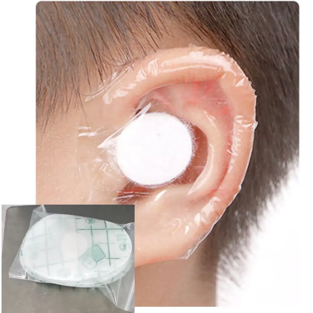 20pcs Upgraded Plastic Shampoo Patch  Swimming Ear Pads Ear Protector Shower Cap Tool Ear Stickers Waterproof Earmuffs