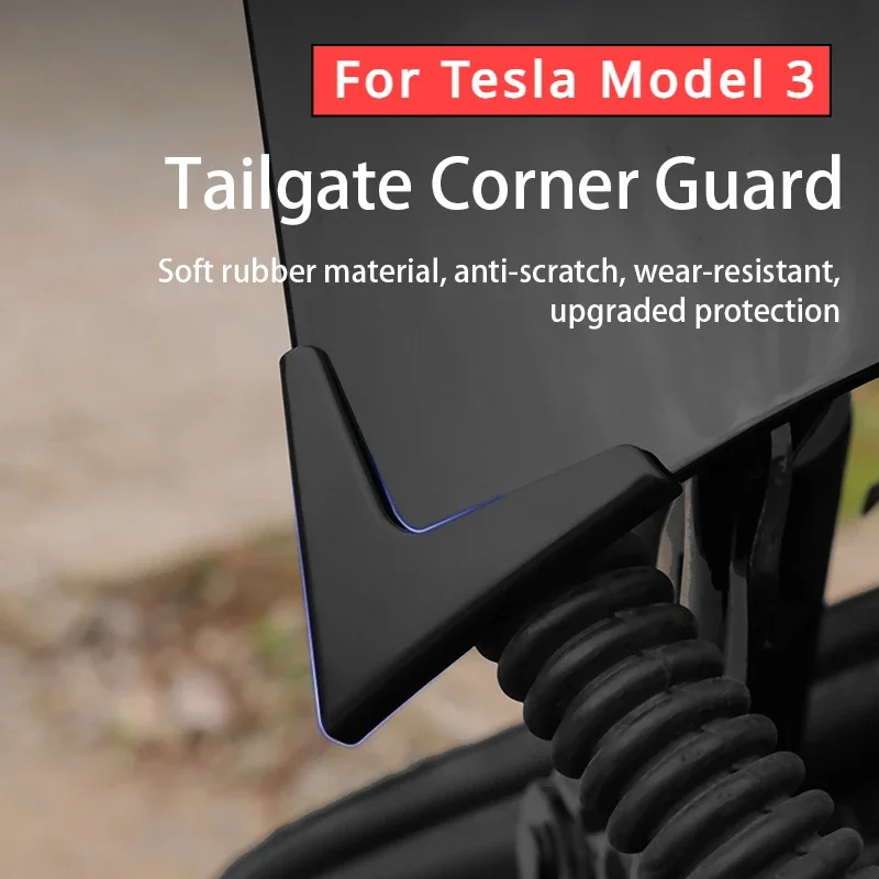 

For Tesla Model 3 Highland Car Tailgate Protection Angle Sticker Door Corner Guard Rear Trunk Door Anti Collision Adhesive