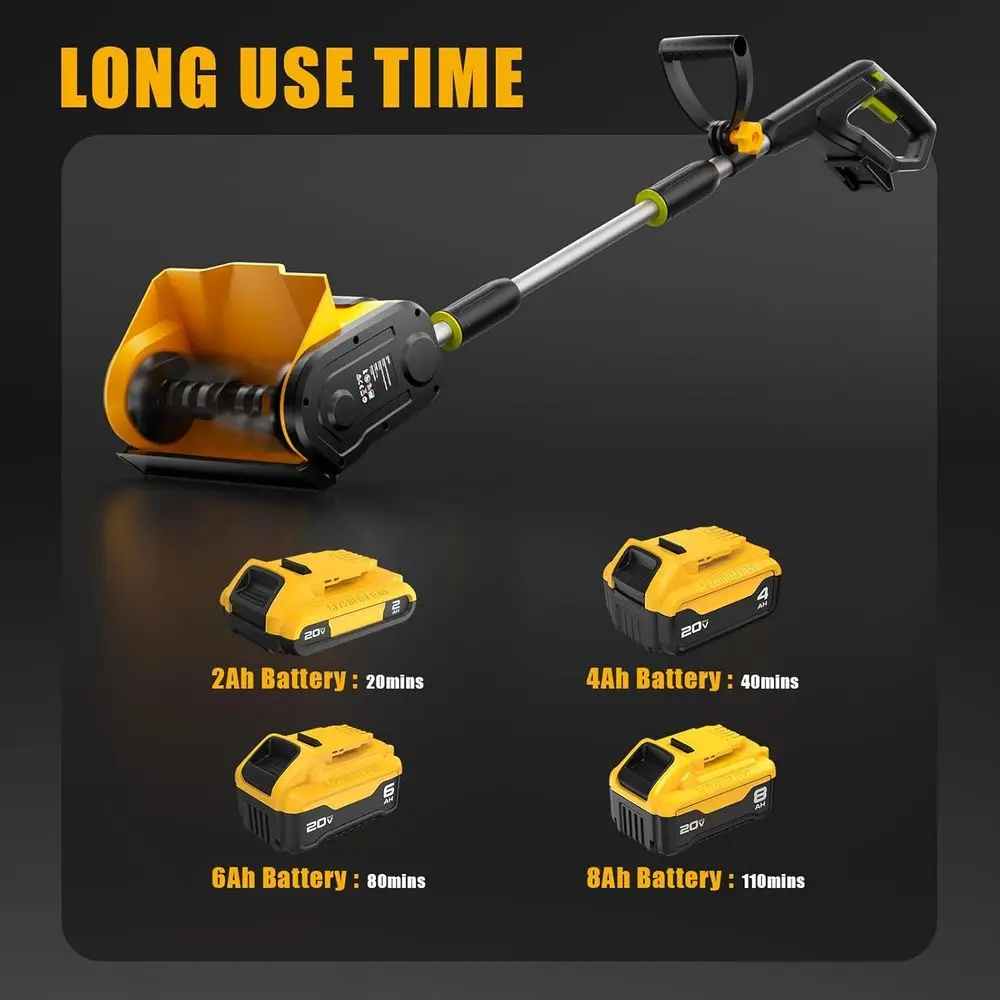 منفاخ ثلج كهربائي 12 لاسلكيًا مع رمي 20 قدم، مقبض قابل للتعديل، مفتاح أمان للممر، سطح السفينة، الفناء، الخطوات #6