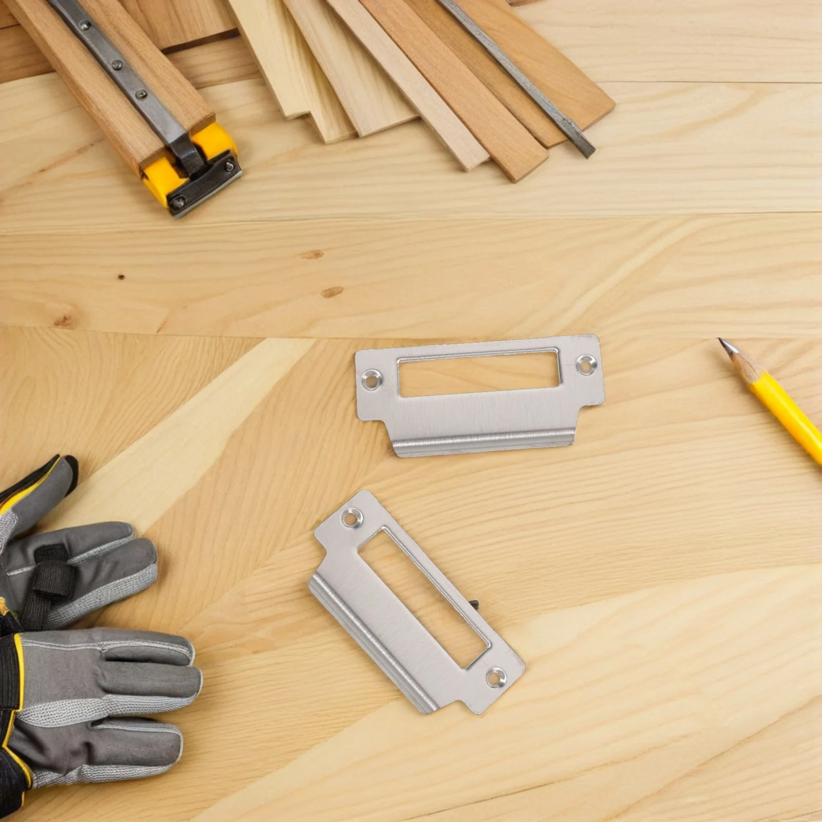 6 قطعة لوحة ديدبولت سترايك متينة من الفولاذ المقاوم للصدأ قفل الباب تعزيز سهل التركيب لا يتطلب إزميل #2