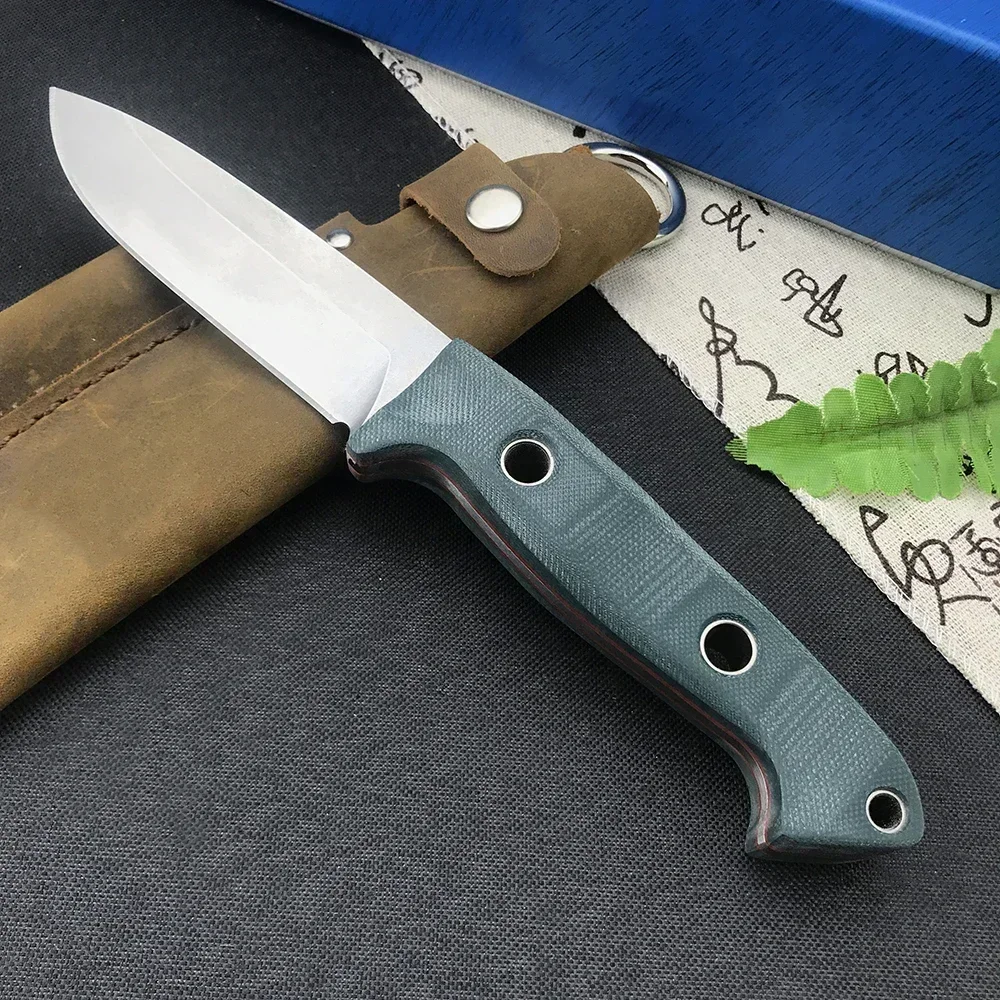 

BM 162 Bushcrafter Fixed Blade Knife 4.43" S30V Satin Blade G10 Handles Tactical Self-defense Camping Hunting Survival EDC Tools