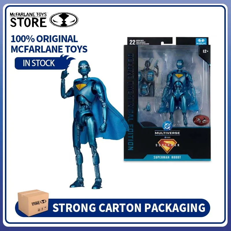

100% Original Mcfarlane Superman Robot DC Multiverse Cyborg Superman Deluxe Theatrical Edition 18cm Model Toy Decoration Doll
