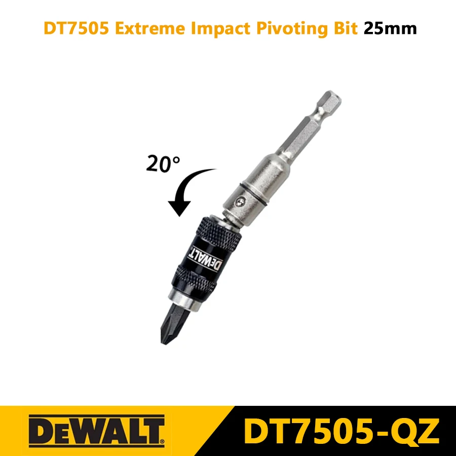 DEWALT DT7505 Extreme Impact Torsion Pivoting Bit Tip Insert Holder Electric Screwdriving Bits Set Accessories