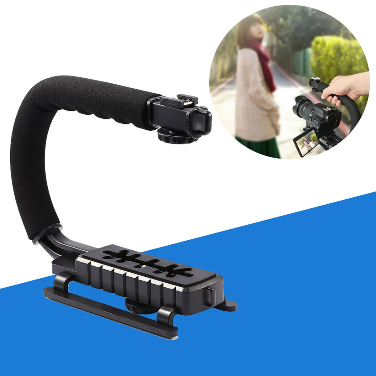 Photo Video Camera C-type and U-type Stabilizer Hand Grip (Black) Camera Stabilizer Stabilizer for Camera