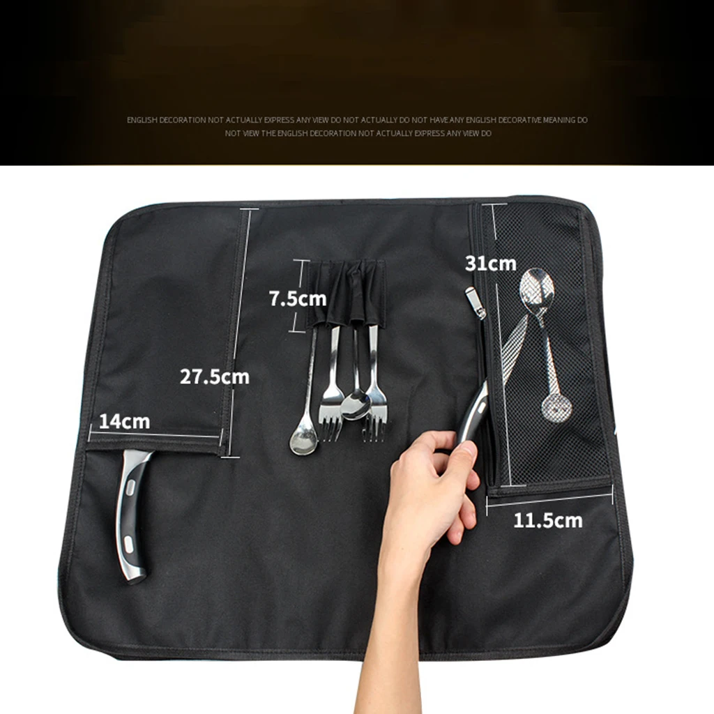 Travel Friendly Portable Chef Knife Roll Kitchen Tools Cooking Knives Storage Case 8 Pockets Design