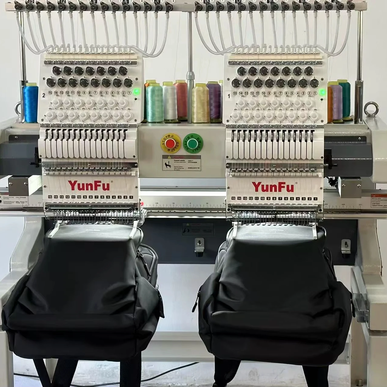 Popular 12/15 Needles Flat Garment Embroidery Machine 2 Heads T-Shirt Cap Bag for Computerized Retail Printing Used for Shops