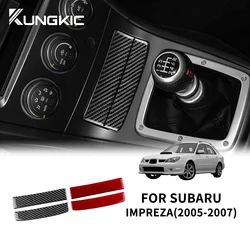 Real Soft Carbon Fiber For Subaru Impreza 2005 2006 2007 Central Storage Box Lid Frame Sticker Interior Accessories