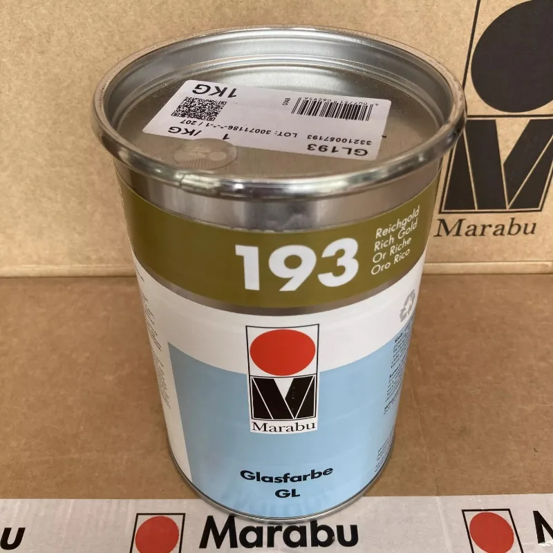 Marabu Genuine German Malebold Ink Ceramic Metal Glass Ink GL193 Gold Silk Screen Pad Printing