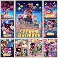 American Cartoon Anime S-Steven Universe Poster High Quality Dorm Living Room Aesthetic Wall Decoration Painting Stickers Gift