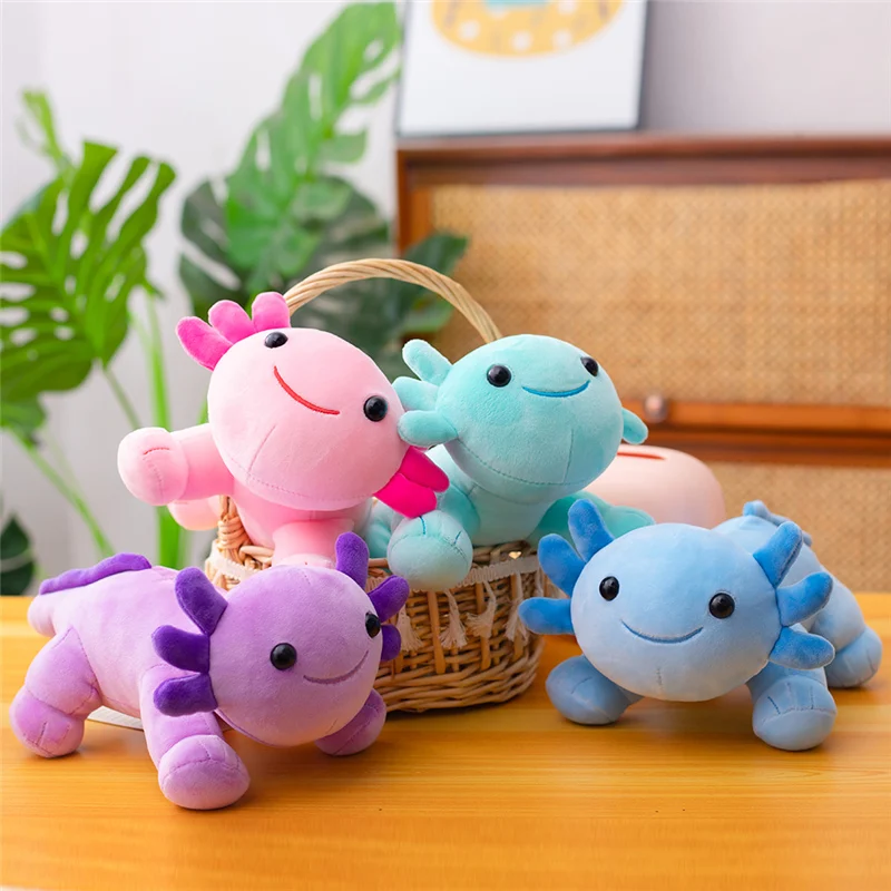 30cm Cute Cartoon Salamander Doll Axolotl Plush Toy Stuffed Animal Pillow Doll Baby Kids Birthday Gift