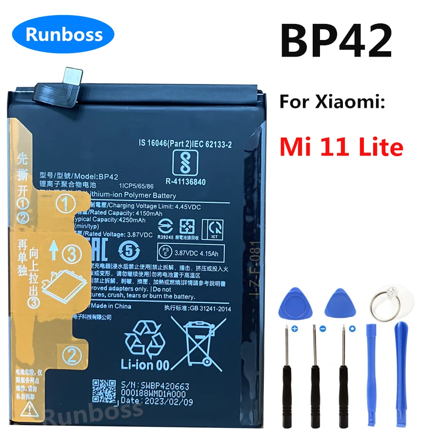 BP42 BM4X BM55 Original New Battery For Xiaomi Mi 11 Mi11 Lite 5G, Xiaomi11, Xiaomi11 Pro, Xiaomi11 Ultra Phone Batteries