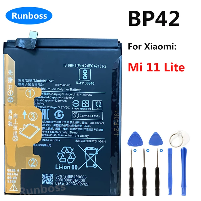 BP42 BM4X BM55 Original New Battery For Xiaomi Mi 11 Mi11 Lite 5G,  Xiaomi11, Xiaomi11 Pro, Xiaomi11 Ultra Phone Batteries