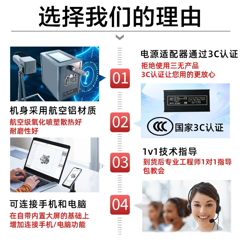Portable Handheld Laser Marking Machine for Metal Stainless Steel Mini Engraving Printer Laser Coding Device Compact Laser view 5