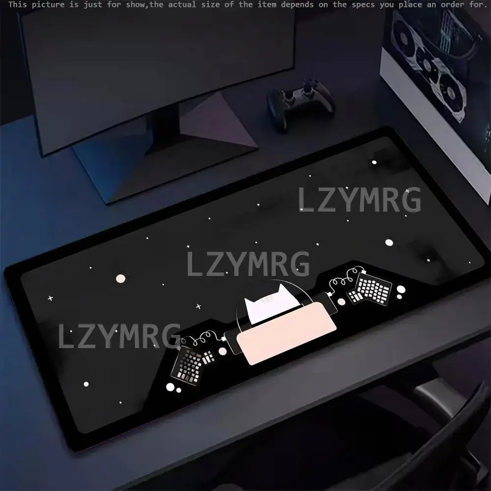 

Space Astronaut Rabbit Mouse Pad Large Rubber Anti-slip PC Desk Accessories Mousepad for Office and Gamer Keyboard Mat Decor Rug