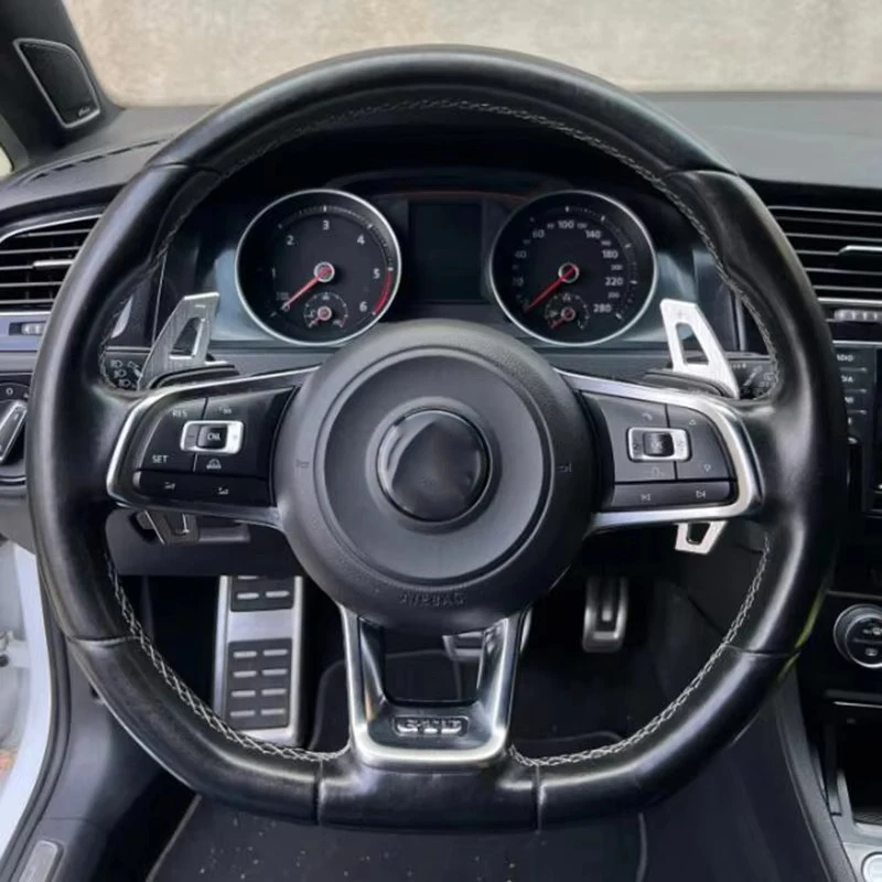 Car Steering Wheel Paddle Shift Extend Shifter Sticker For VW Golf 7 GTI MK7 GTE GTD RLINE Volkswage POLO Scirocco Sagitar GLI