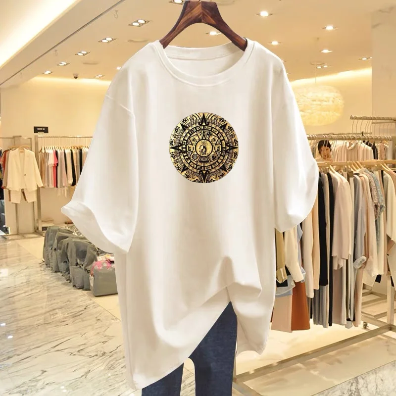 New Trend Printing T Shirts Summer Short Sleeve O-neck All-match Loose Youth Street Casual Tops Vintage Harajuku Women Clothing