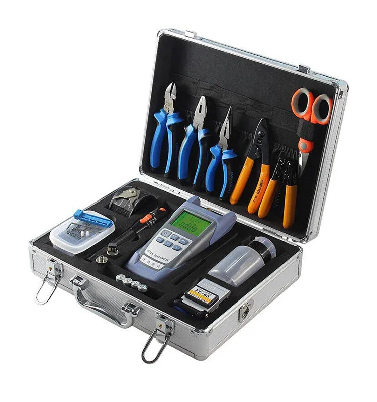 

Factory Price Fiber Optical Cable Tool Kit Bag Cutter Machine Terminal Tester Fiber Optic Toolkit
