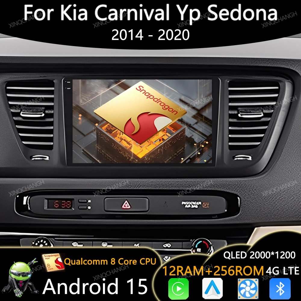 Автомобильный радиоприемник Android 15 для Kia Carnival YP Sedona 2014 2015 2017 2018-2020 Мультимедийный видеоплеер BT 4G LTE 5G WIFI GPS 2DIN Автомобильный радиоприемник Android 15 для Kia Carnival YP Sedona 2014 2015 2017 2018-2020 Мультимедийный видеоплеер BT 4G LTE 5G WIFI GPS 2DIN