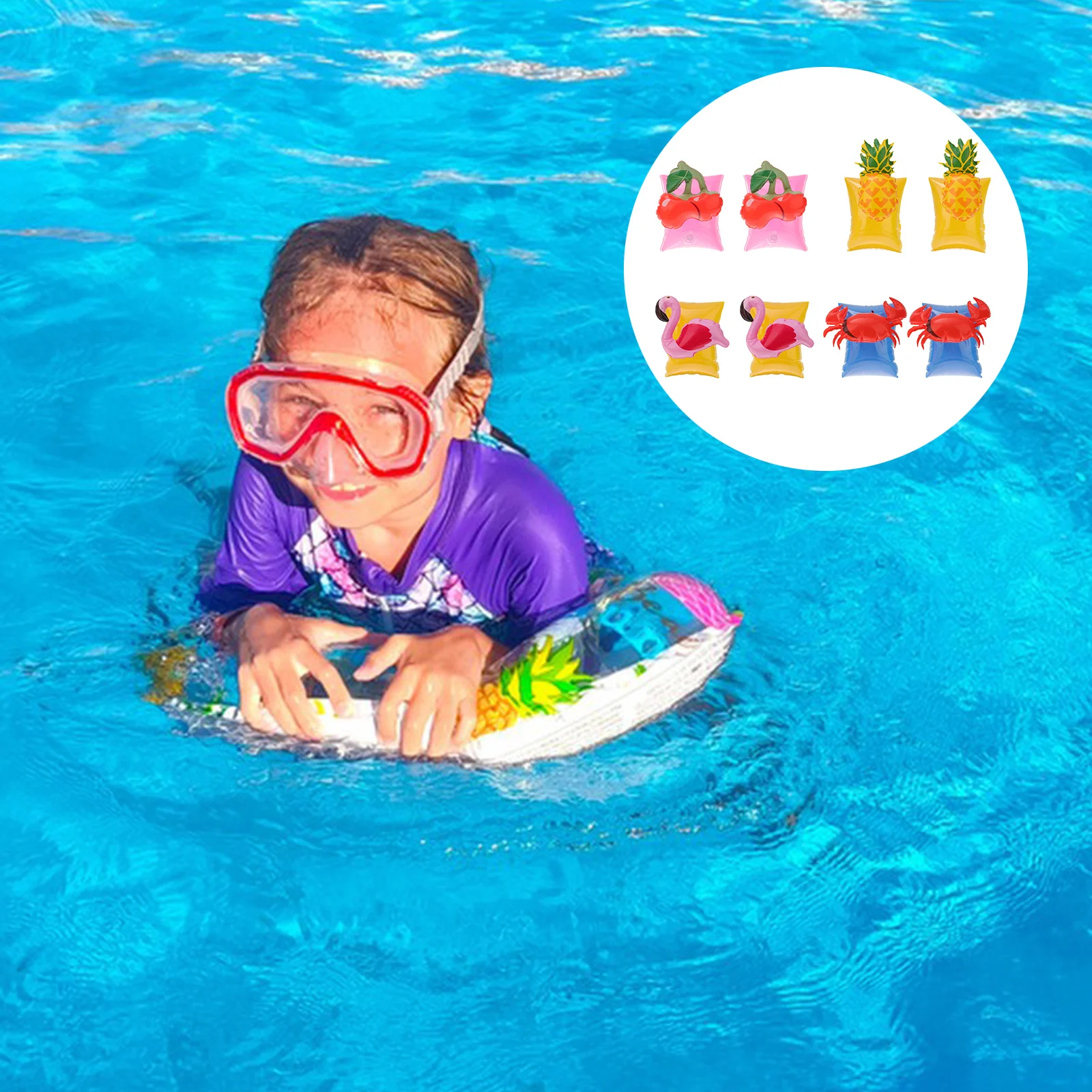 

Swimming Armbands Pool Floaties Inflatable Arm Rings Pvc Lightweight Reusable Safe Training Swimming Aids Arm