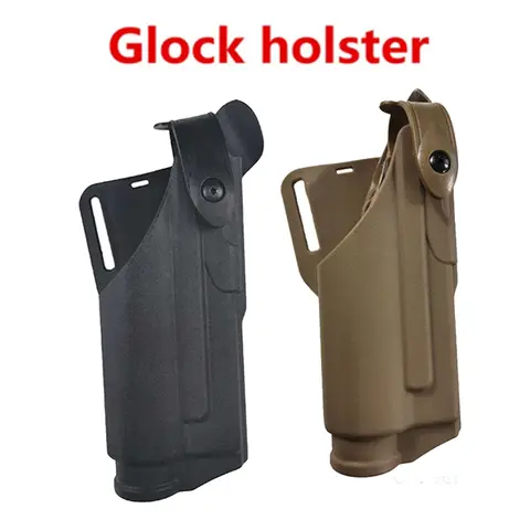 Com lanterna/sem lanterna coldre tático para glock g17 g19 g22 g31 g32 coldre de luz tática airsoft glock pistola