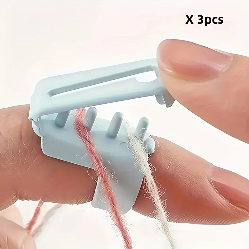 3pcs color random knitting yarn organizer DIY knitting sweater finger threading device