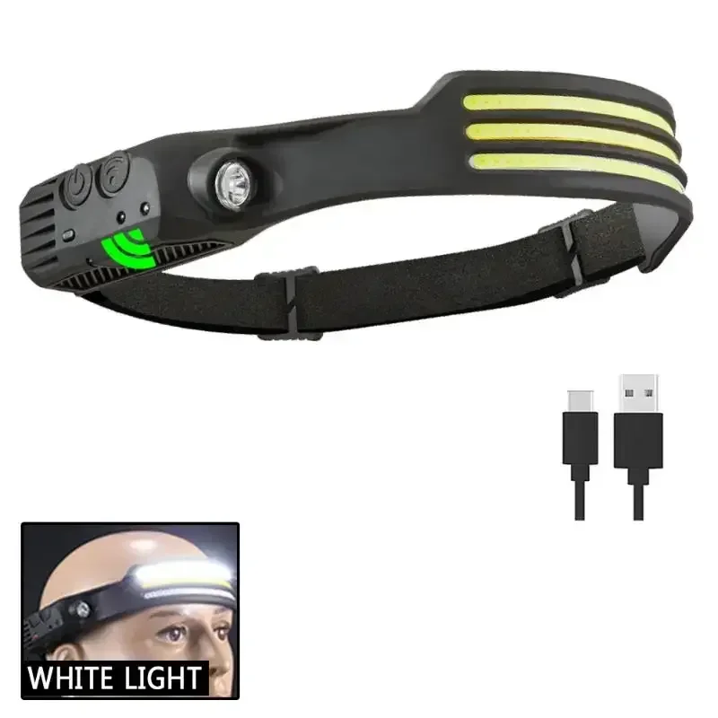 Leistungsstarke LED-Stirnlampe, IPX4, wasserdicht, Notfall-Stirnlampe, 250 lm, XPE-LED-Stirnlampe, 500 mAh, für Outdoor-Angeln, Camping, Wandern