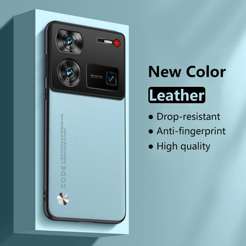 

Leather Case for ZTE nubia Z60 Ultra Matte Carbon Fiber Silicone Protection Full Camera Phone Cover ZTEnubiaZ60Ultra Coque