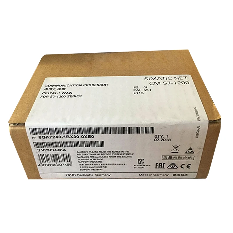 

Продукты Spot Stock 6GK7243-1BX30-0XE0 Коммуникационный процессор Совершенно новый оригинальный доступный контроллер Plc с технической поддержкой