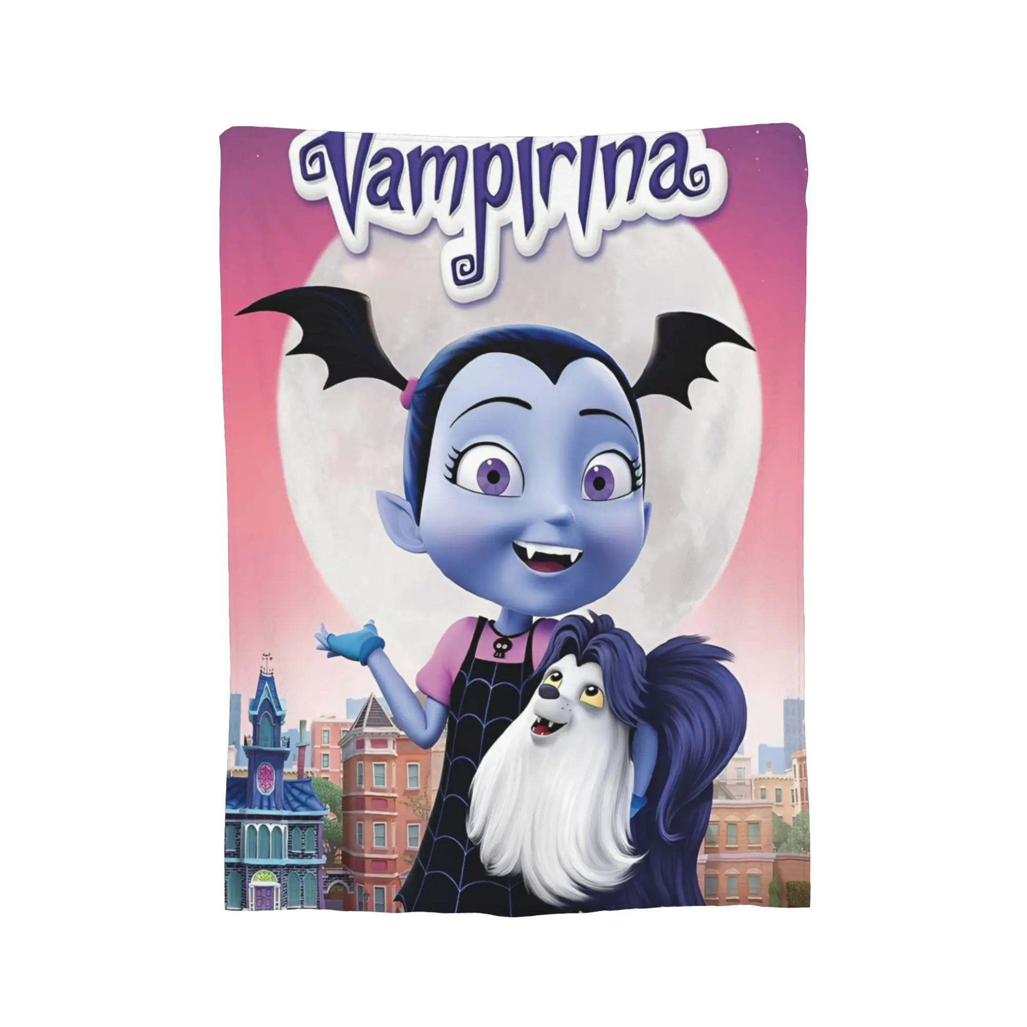 Y2K vampirina في سن المراهقة مصاص دماء البطانيات لينة الفانيلا دافئ رمي بطانية آلة قابل للغسل #3